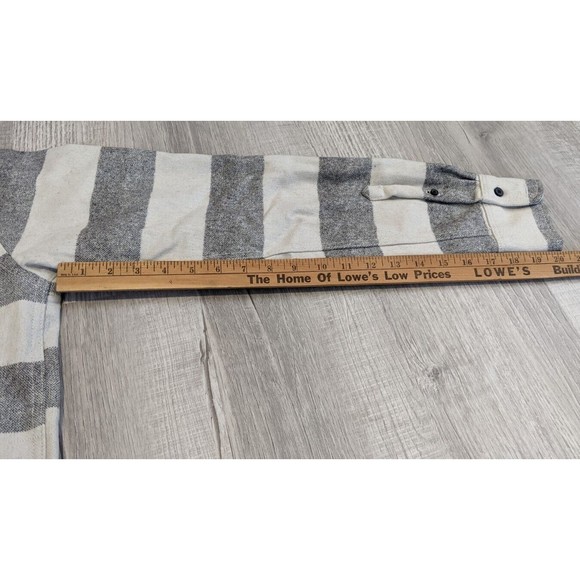 Burton Gray and White Striped Shirt Jacket - Picture 11 of 11